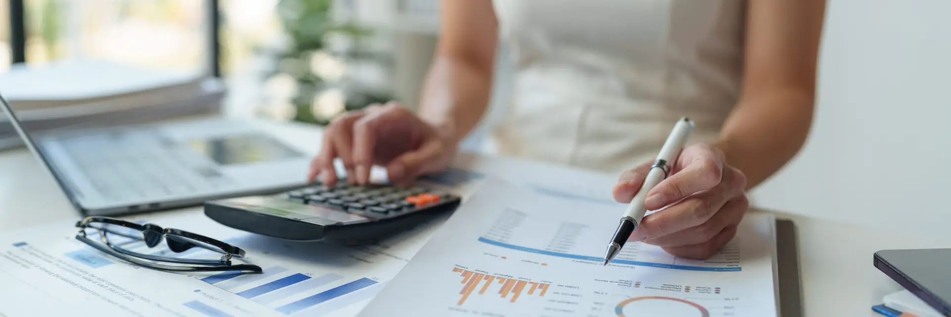 A Lady researching the best interest only lifetime mortgage providers